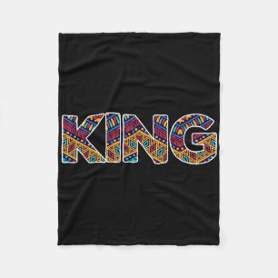 Black History Month King Gift Women Men Kids Fleece Blanket