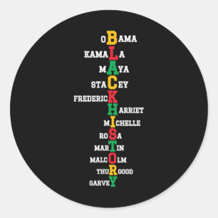 Black History Month Leaders Black History Month Ju Classic Round Sticker