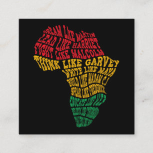 Black History Month Leaders Black History Month Square Business Card
