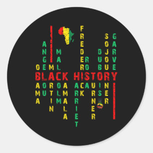 Black History Month Leaders Shirts For Women Men Y Classic Round Sticker