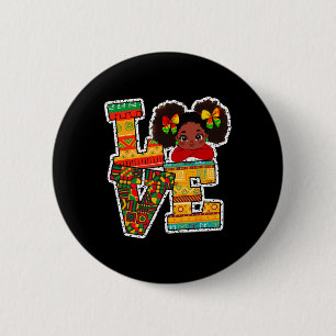 Black History Month Love Afro Toddler Girls Americ 6 Cm Round Badge