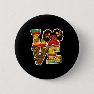Black History Month Love Afro Toddler Girls Americ 6 Cm Round Badge