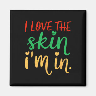 Black History Month Love Skin African Pride Womens Magnet