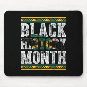 Black History Month Map Of Jamaica Jamaican Flag B Mouse Pad