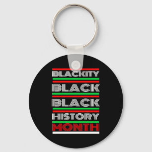 Black History Month Melanin African American Bruh Key Ring