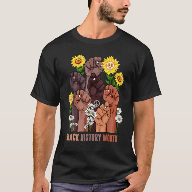 Black History Month Melanin Afro African Pride Men T-Shirt (Front)