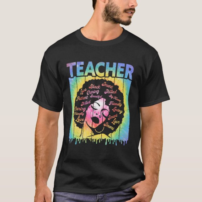 Black History Month Melanin Afro Women Teachers Ti T-Shirt (Front)
