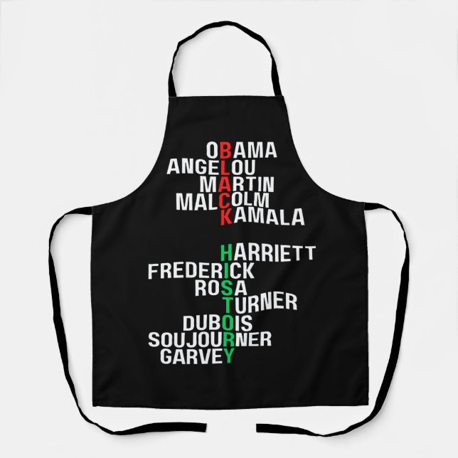 Black History Month Melanin King Queen Sista Bruh Apron (Front)