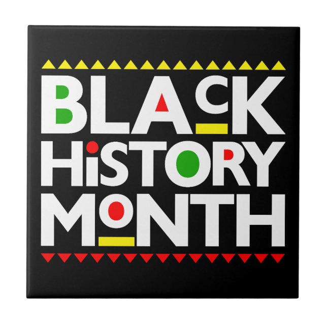 Black History Month Melanin King Queen Sista Bruh Ceramic Tile (Front)