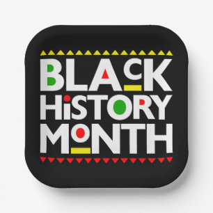 Black History Month Melanin King Queen Sista Bruh Paper Plate