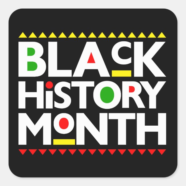 Black History Month Melanin Men Women Kids Square Sticker (Front)