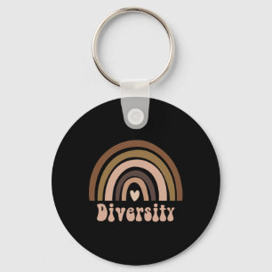 Black History Month Melanin Rainbow Diversity Key Ring