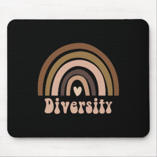 Black History Month Melanin Rainbow Diversity Mouse Pad