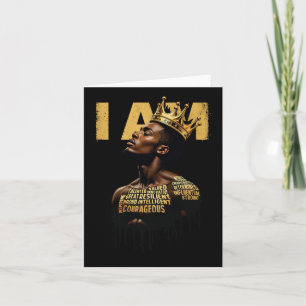 Black History Month Men Dad I Am Empowering Black Card