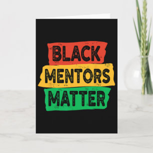 Black History Month Mentors Problem African Americ Card