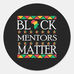 Black History Month Mentors Problem African Americ Classic Round Sticker