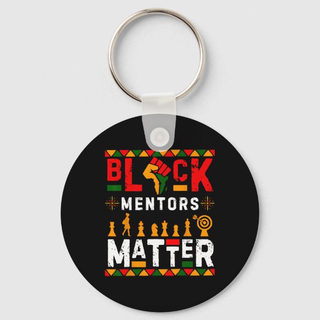 Black History Month Mentors Problem African Americ Key Ring (Front)
