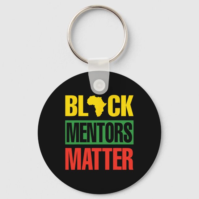 Black History Month Mentors Problem African Americ Key Ring (Front)