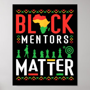 Black History Month Mentors Problem African Americ Poster