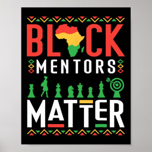 Black History Month Mentors Problem African Americ Poster