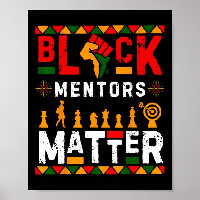 Black History Month Mentors Problem African Americ Poster (Front)