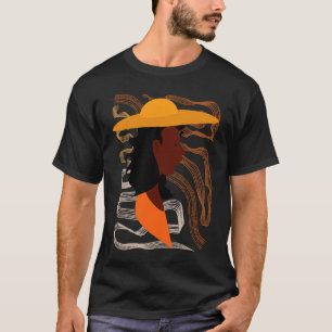 Black History Month Minimalist Queen Melanin Boho  T-Shirt