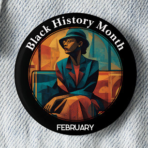 Black History Month Montgomery Bus Boycott Pinback 6 Cm Round Badge