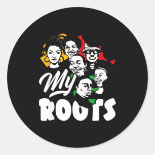 Black History Month My Roots African American Classic Round Sticker