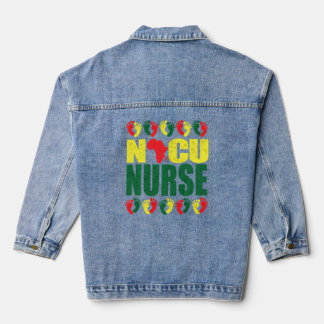 Black History Month Nicu Nurse African American Nu Denim Jacket