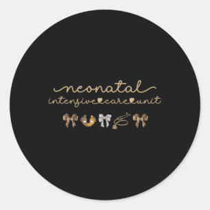 Black History Month Nicu Nurse Neonatal Icu Nursin Classic Round Sticker