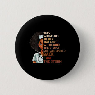 Black History Month Nurse Proud Black African Amer 6 Cm Round Badge