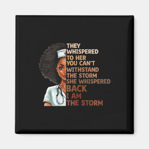 Black History Month Nurse Proud Black African Amer Magnet