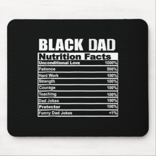 Black History Month Nutrition Facts Black Dad Mela Mouse Pad