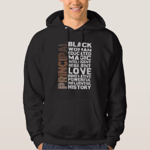 Black History Month Pajama I Am A Black Principal  Hoodie