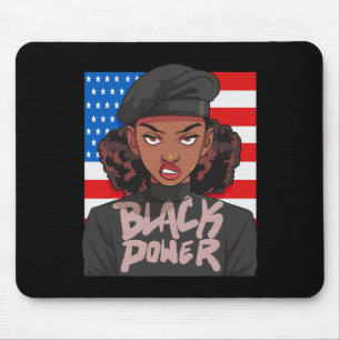 Black History Month Panther Party Afro Hair Usa Pa Mouse Pad