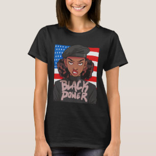 Black History Month Panther Party Afro Hair Usa Pa T-Shirt