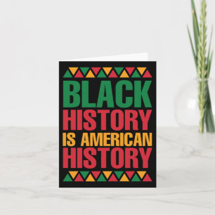 Black History Month Patriotic Black History Is Ame Card