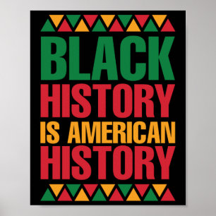 Black History Month Patriotic Black History Is Ame Poster