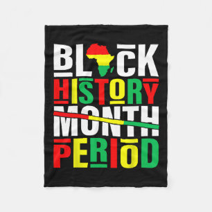 Black History Month Period African American Black  Fleece Blanket