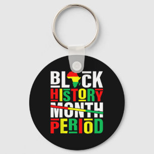 Black History Month Period African American Black Key Ring