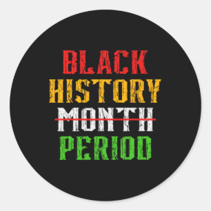 Black History Month Period African American Women Classic Round Sticker