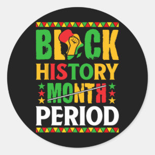 Black History Month Period African American Women Classic Round Sticker