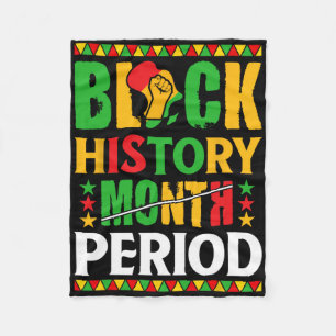 Black History Month Period African American Women  Fleece Blanket