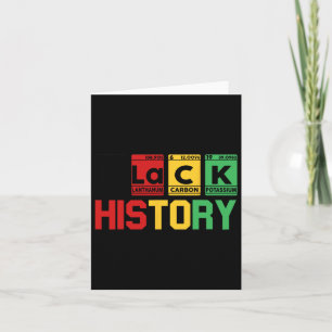 Black History Month Periodic Element Table African Card