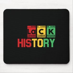 Black History Month Periodic Element Table African Mouse Pad