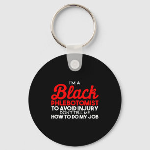 Black History Month Phlebotomist Flag African Amer Key Ring