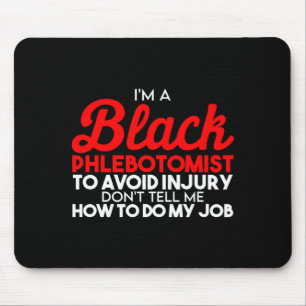 Black History Month Phlebotomist Flag African Amer Mouse Pad