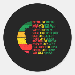 Black History Month Positive Sayings1 Classic Round Sticker