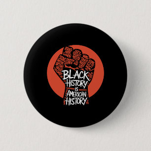 Black History Month Power Fist Hand Inspiring Blac 6 Cm Round Badge