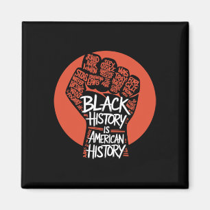 Black History Month Power Fist Hand Inspiring Blac Magnet